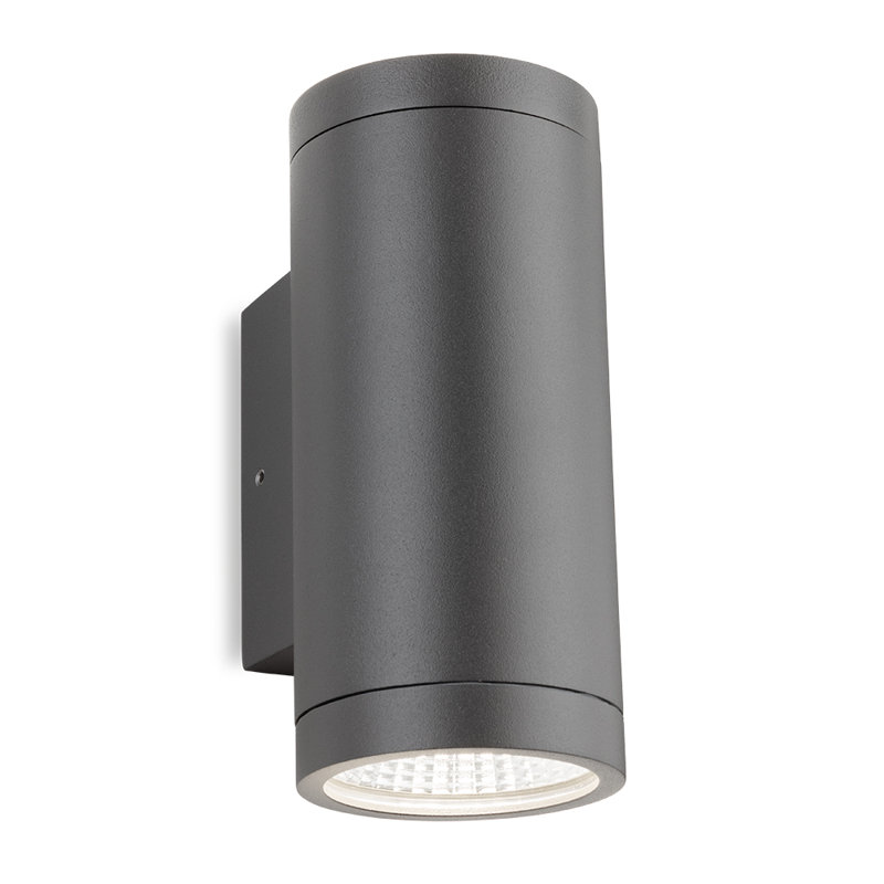 Graphite 17.2cm H Integrated LED Outdoor Armed Sconce
