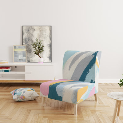 Geometric Vortex II - Modern Upholstered Slipper Chair