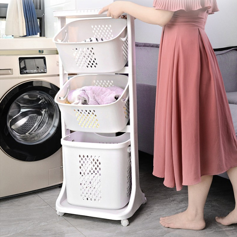 Plastic Rolling Laundry Sorter