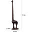 Porte-papier girafe en fonte 3,25 x 17,5 x 4,25 pouces (brun)