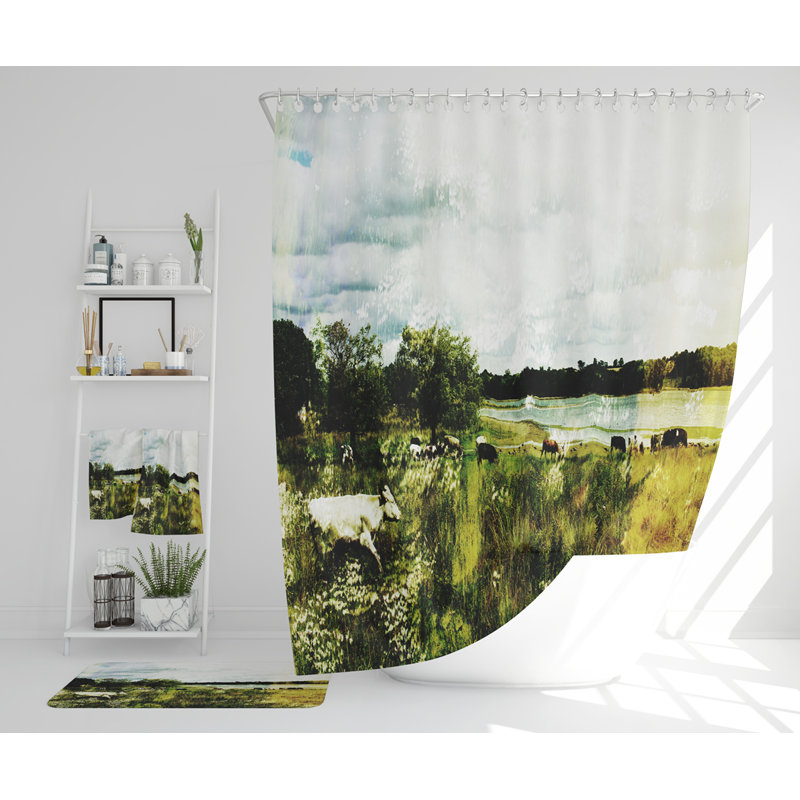 Natalija Polyester Shower Curtain Set