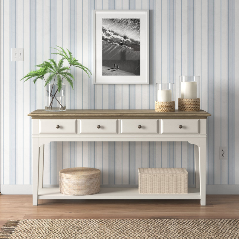 Juanetta 58'' Solid Wood Top Console Table