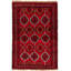 Tapis décoratif en laine noué à la main de conception unique 3 pi 7 po x 5 pi 2 po Bosson