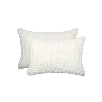  Faux Fur Lumbar Pillow