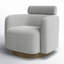 Fauteuil d'appoint pivotant avec appui-tête réglable Becerril-1899824105-1899824102