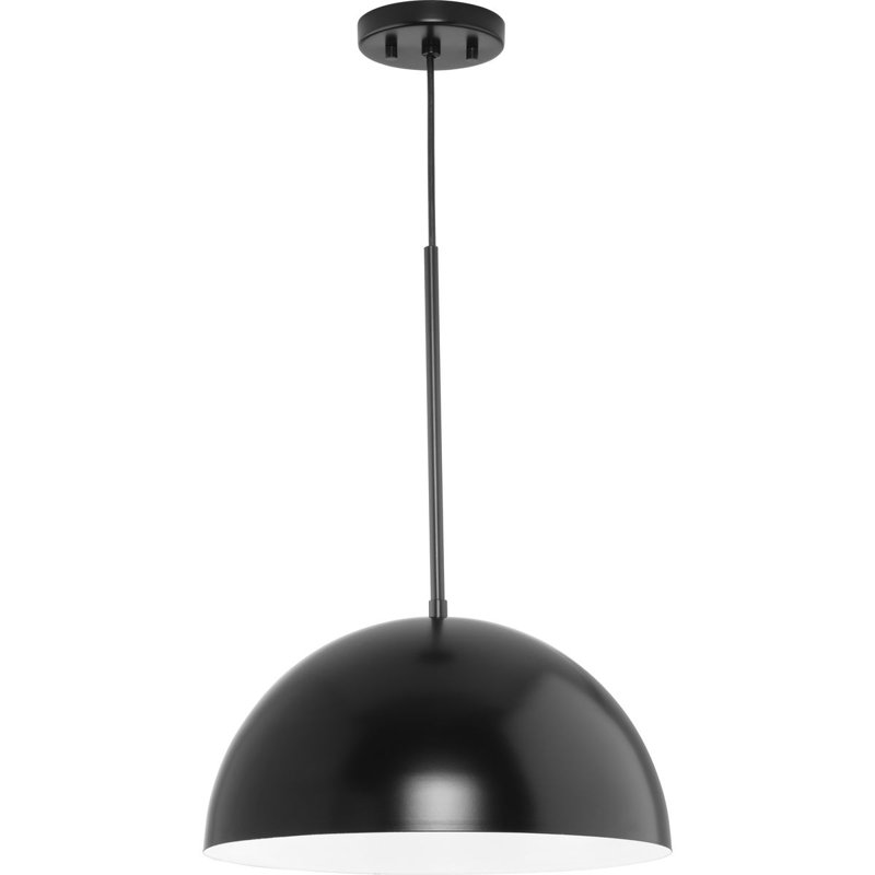 Ashantae 1 - Light Dome Pendant, 120.5" H x 15.75" W x 15.75" D, Matte Black