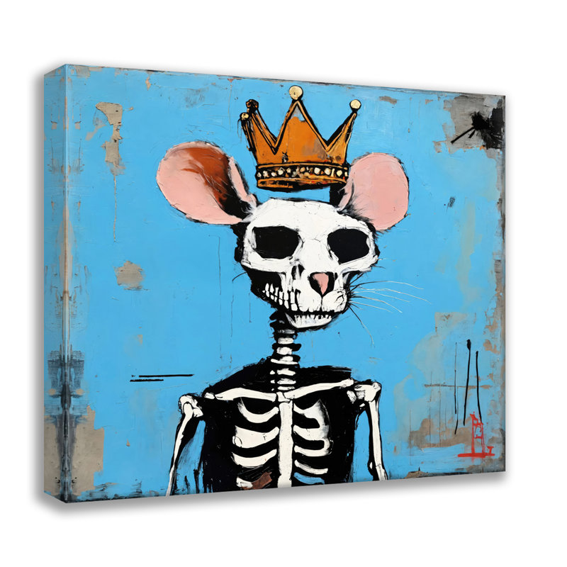 Rat 2 - Hommage - Basquiat, estampe numérique sur toile tendue avec châssis, H 36 po x l 36 po