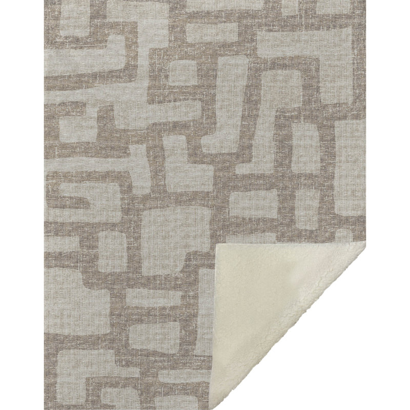 Couverture en sherpa neutre One Pixie Street 50 po x 70 po, neutre, Moka