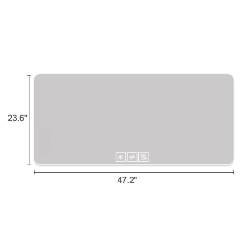 Miroir de salle de bain avec éclairage à DEL, 24 po x 48 po