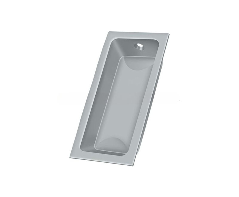 Deltana FP227U26D Flush Pull, Large, 3-5/8" x 1-3/4" x 1/2" in Brushed Chrome, Brushed Chrome