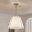 Luminaire suspendu 3 lumières avec abat-jour réglable en tissu blanc