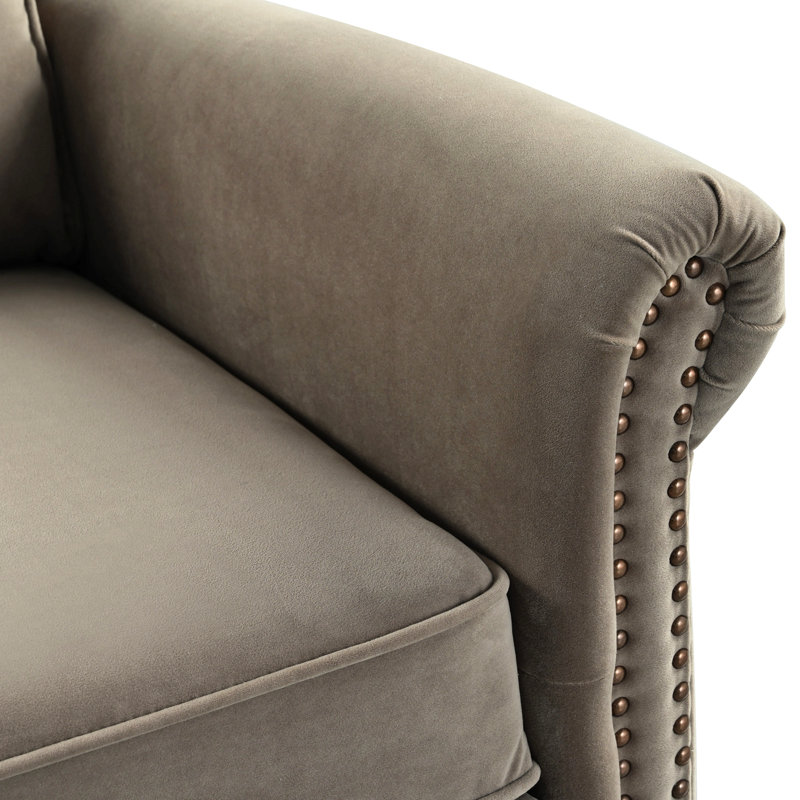 Fauteuil inclinable pivotant à 360 ° Deonne, Brun clair