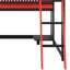 Lit mezzanine en bois avec bureau-879620464