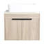 Meuble-lavabo moderne avec lavabo en céramique durable et grand espace de rangement
