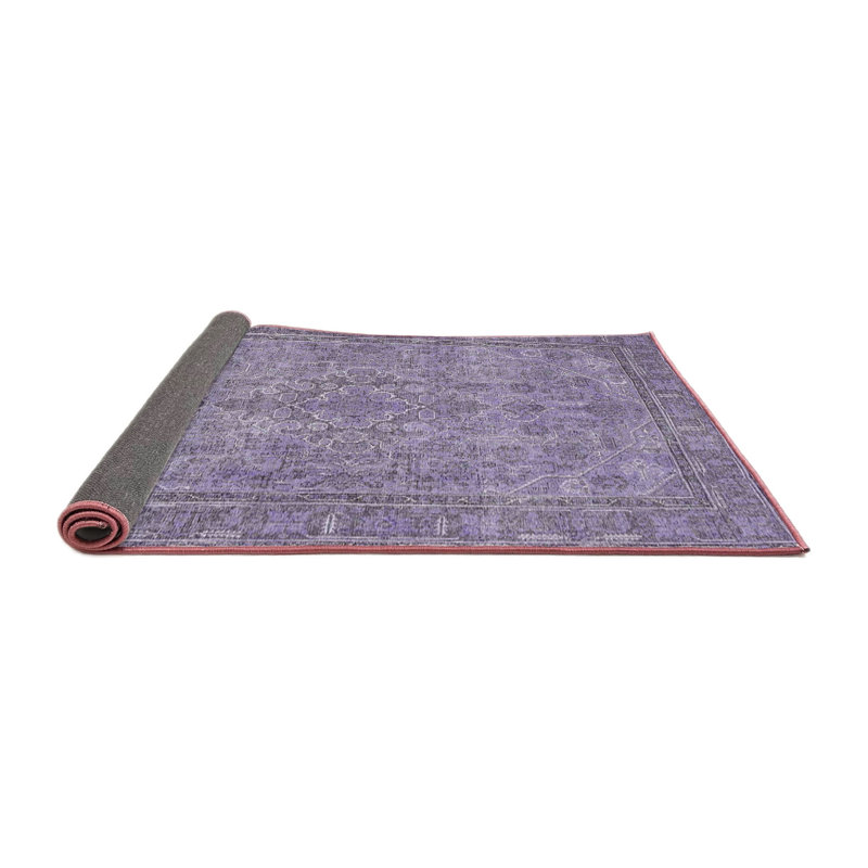 Tapis mauve/beige traditionnel Hinze, Carré 4 pi
