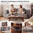 Boneless 78.7" Convertible Folding Sofa Bed Full Size, Comfy Boneless Loveseat Fold Out Couch With Pillows & Armrest-362040341