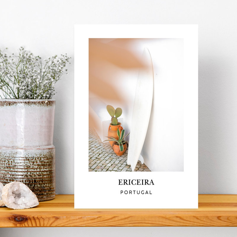Ericeira Surf Travel Poster by Raisa Zwart - Wrapped Canvas Print, 45.72 cm H x 30.48 cm W