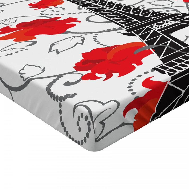 Drap-housse en microfibre Tour Eiffel, Drap-housse simple TG