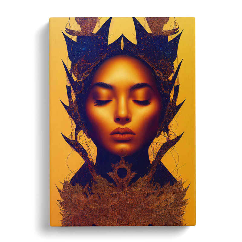 A Golden Woman No.3 - Wrapped Canvas, 50cm H x 35cm W x 3cm D