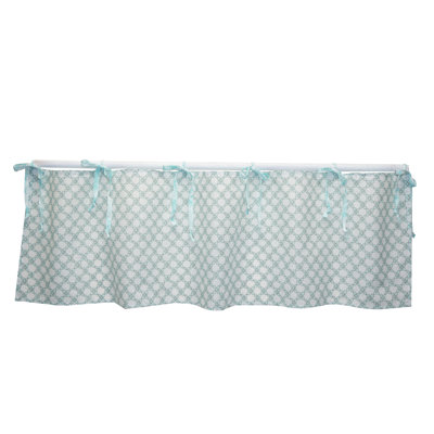 Lailah Floral Cotton Tie-Up 53'' W Window Valance in