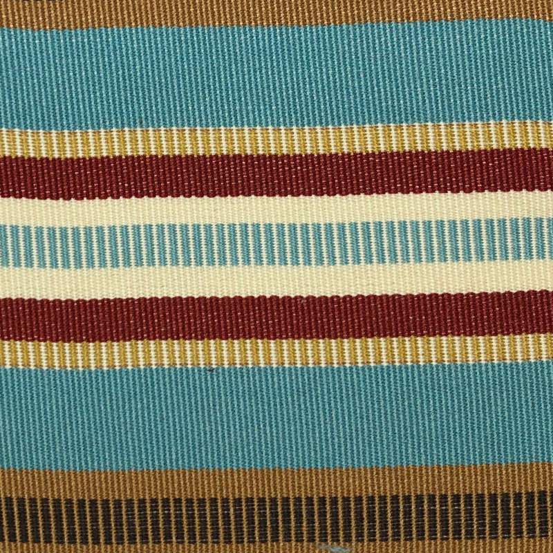 Calhoun Orange Brown Blue Striped Western Placemat Set, 14x20 inch