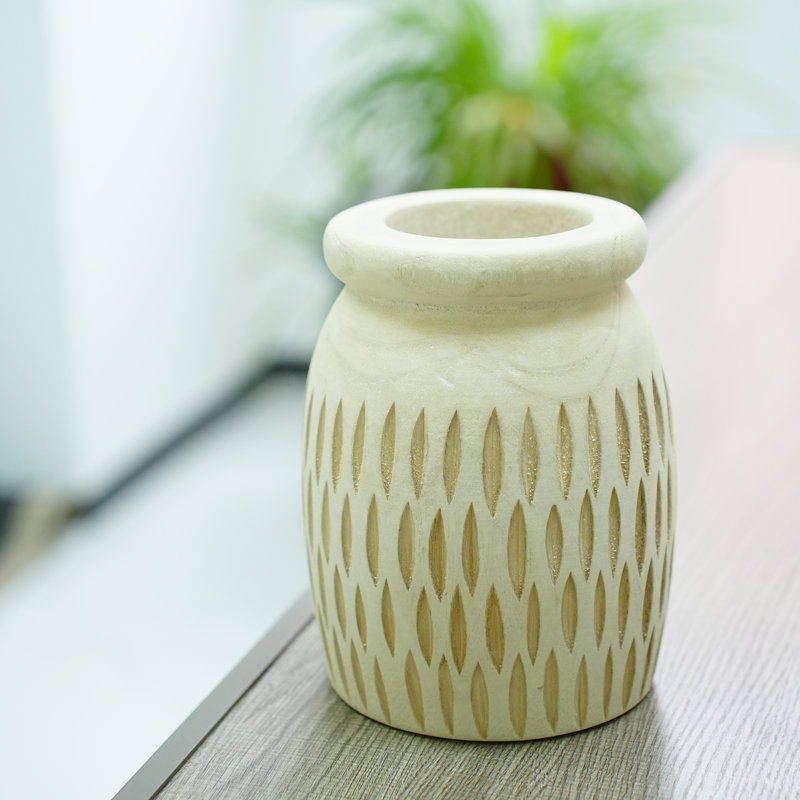 Vase de table en bois Gudelia