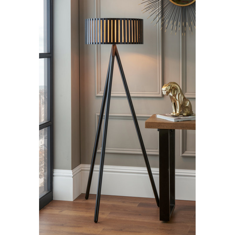 Rabanne Tripod Floor Lamp, Black