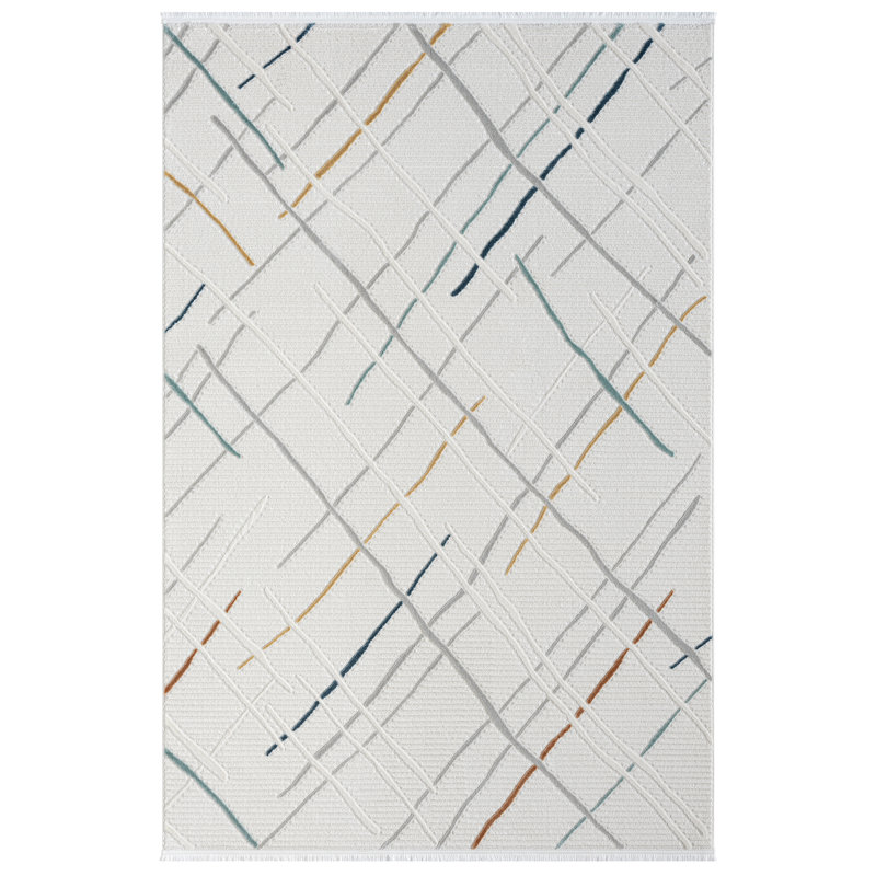 Reynel Geometric Machine Made 62.99cm X 90.55cm Indoor / Outdoor Area Rug