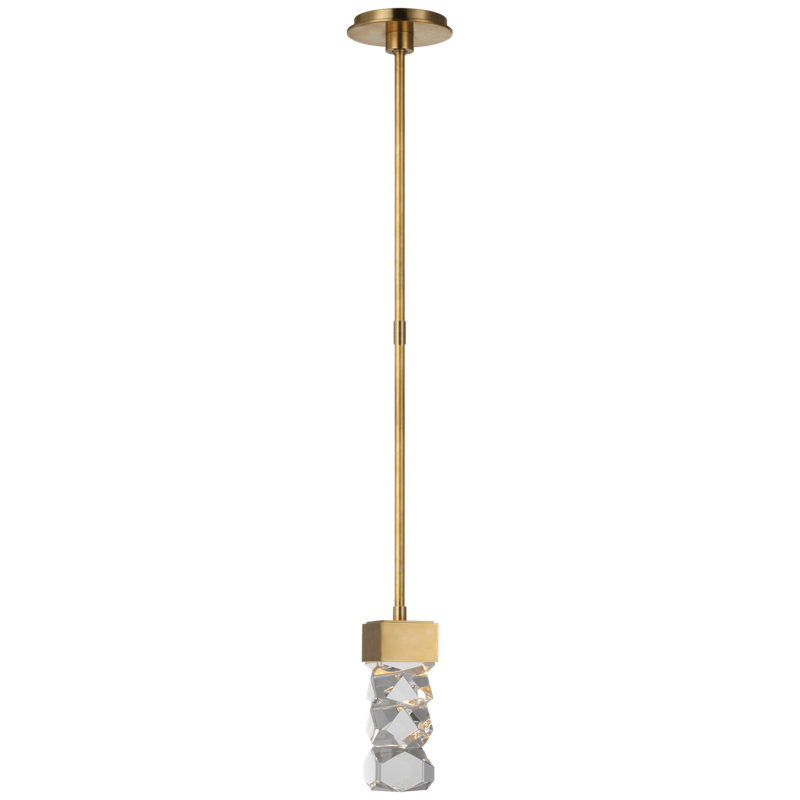 Argentino 1 - Light LED Pendant, Antique Brass
