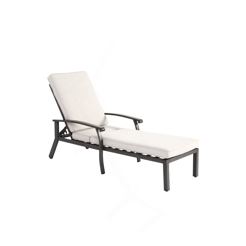 Méridienne en aluminium coulé, Beige