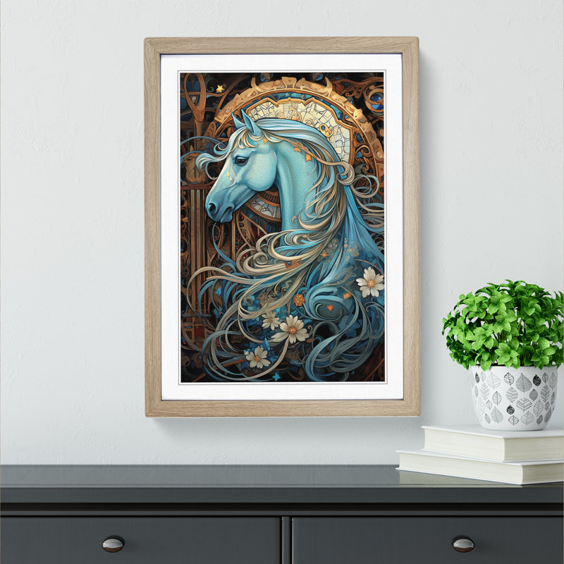 Horse Nouveau No.2 - Framed Print