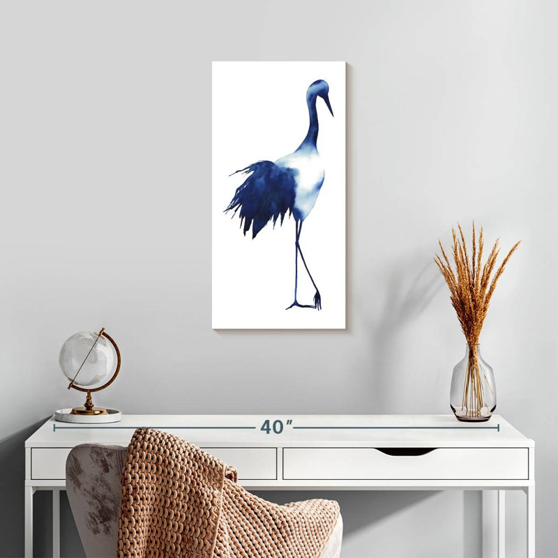 Ink Drop Crane I, 24" H x 12" W