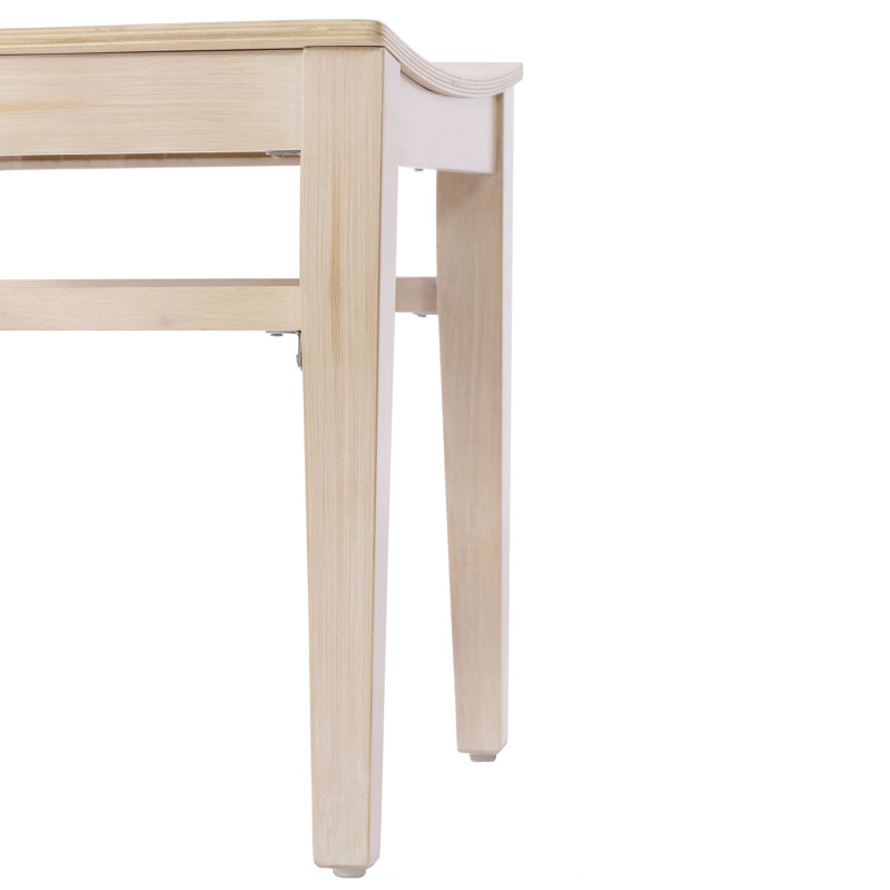 Fashank Commercial Solid Wood Dining Chair With Curved Backrest, White