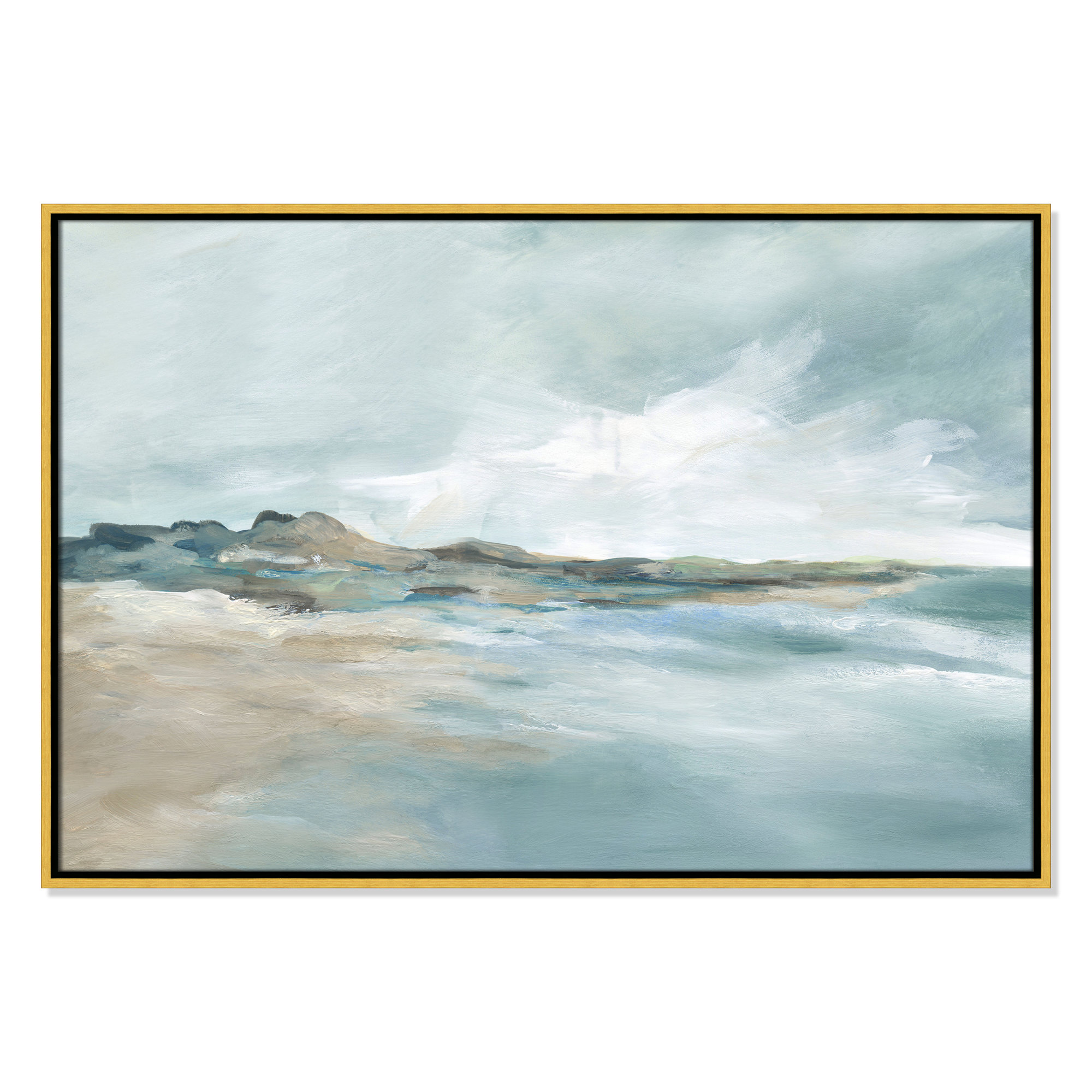 Sandpoint Print by Carol Robinson, 25.5" H x 37.5" W, Gold