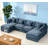 Modular Sectional Sofa U Shaped Couch Set-121425036