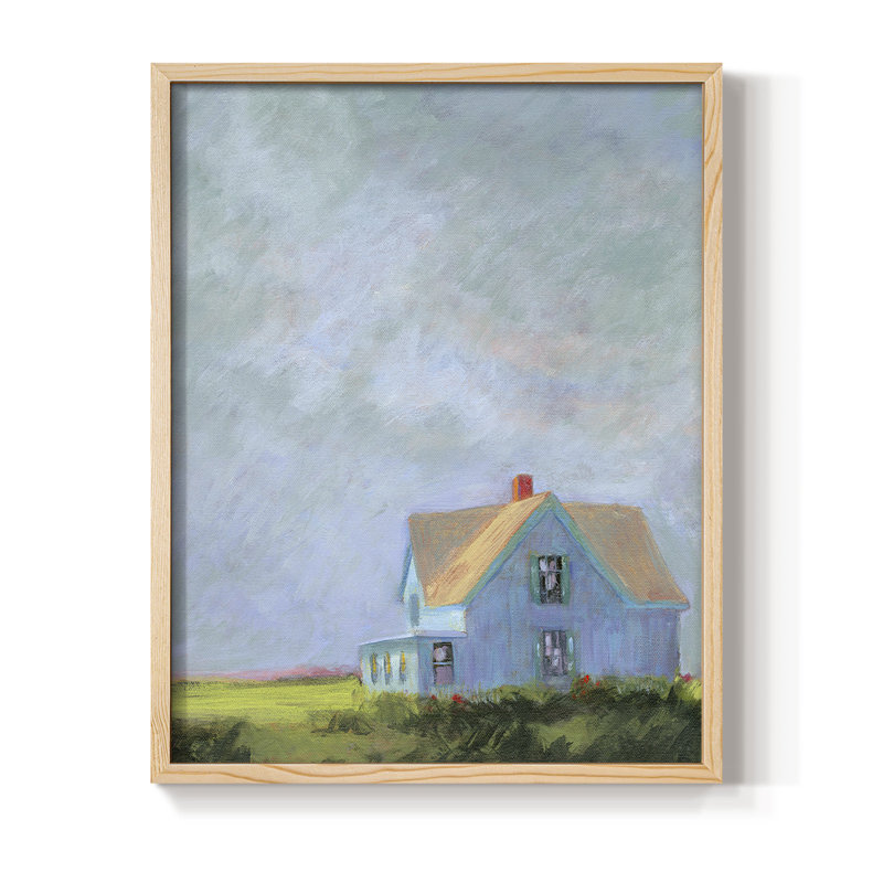 Blue Cape Framed Print - Solid Wood, 11" H x 9" W