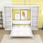 Lit escamotable en bois Acton avec bureau intégré et bibliothèque de rangement-1738487000