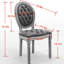 Élégantes chaises de salle à manger, velours bleu, bois massif, de 2 chevilles réglables en bois, fabriquées à la main