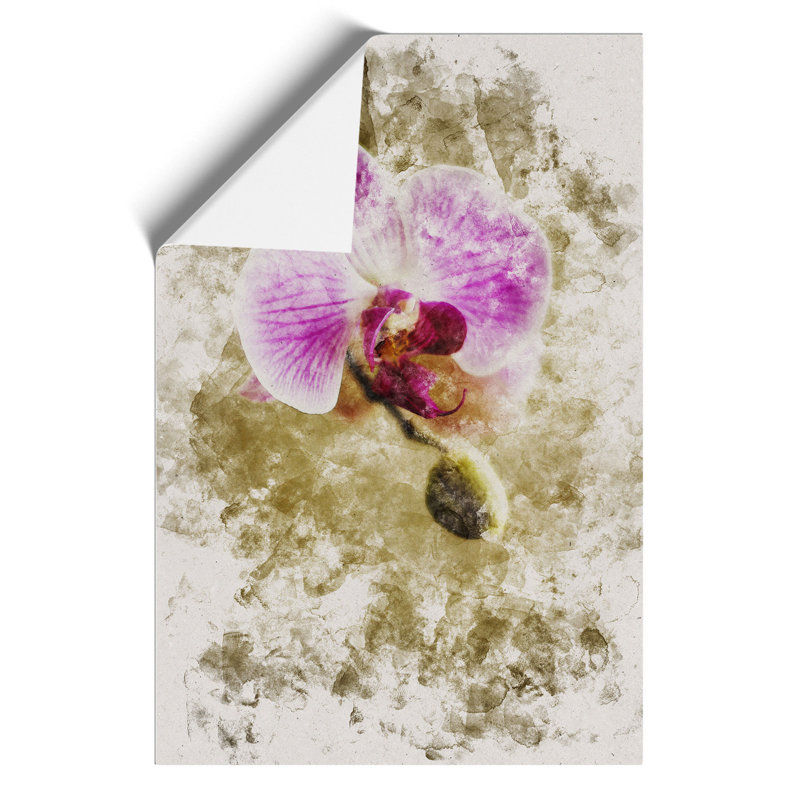 Orchid Flowers Watercolour - Frameless Print, 84cm H x 59cm W x 0.1cm D