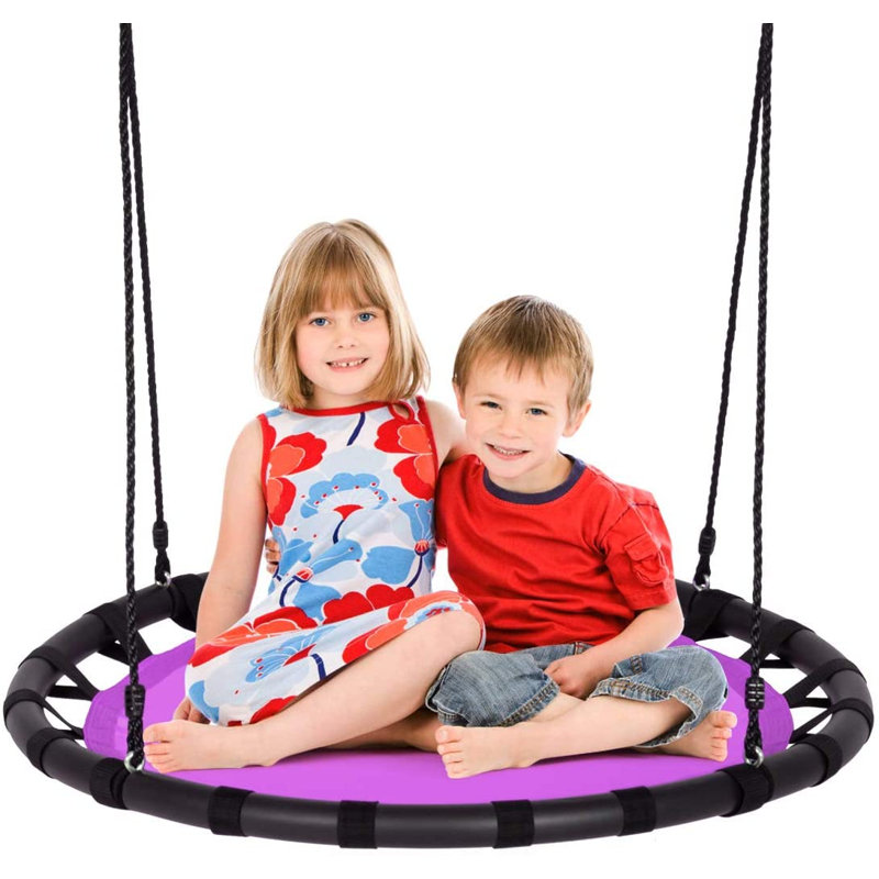 Freeport Park Marcello Web / Saucer Swing Swing Seat, Purple