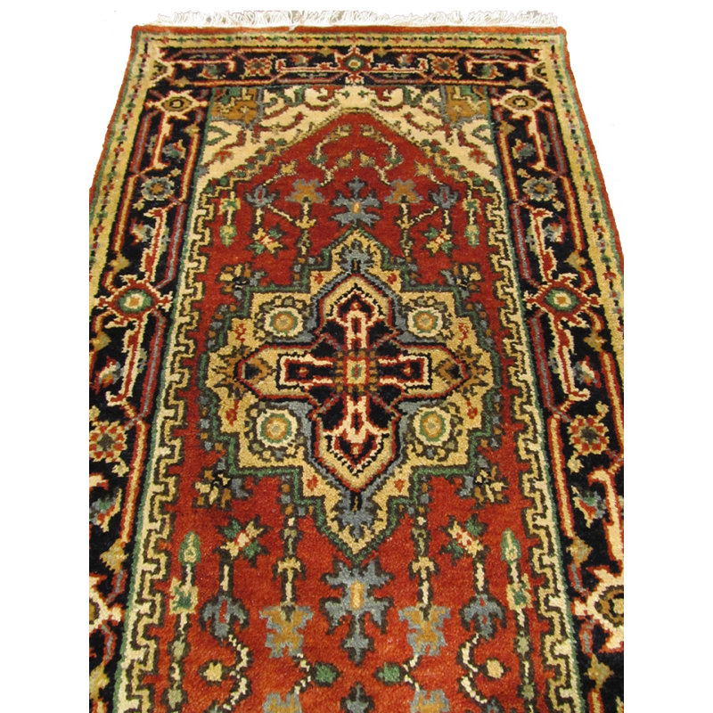 Harlow Oriental Rust Hand Knotted Wool Area Rug, Runner 2'6" x 10'