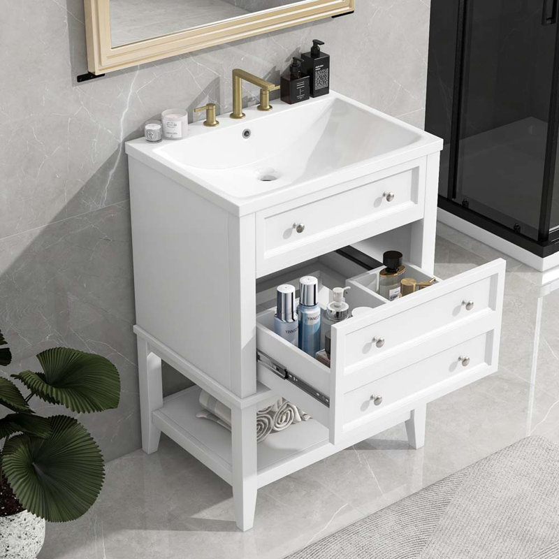 Meuble-lavabo 24 po avec lavabo et armoire de rangement