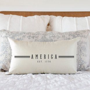  America with Stripes- Summer Cotton Pillow Cover
