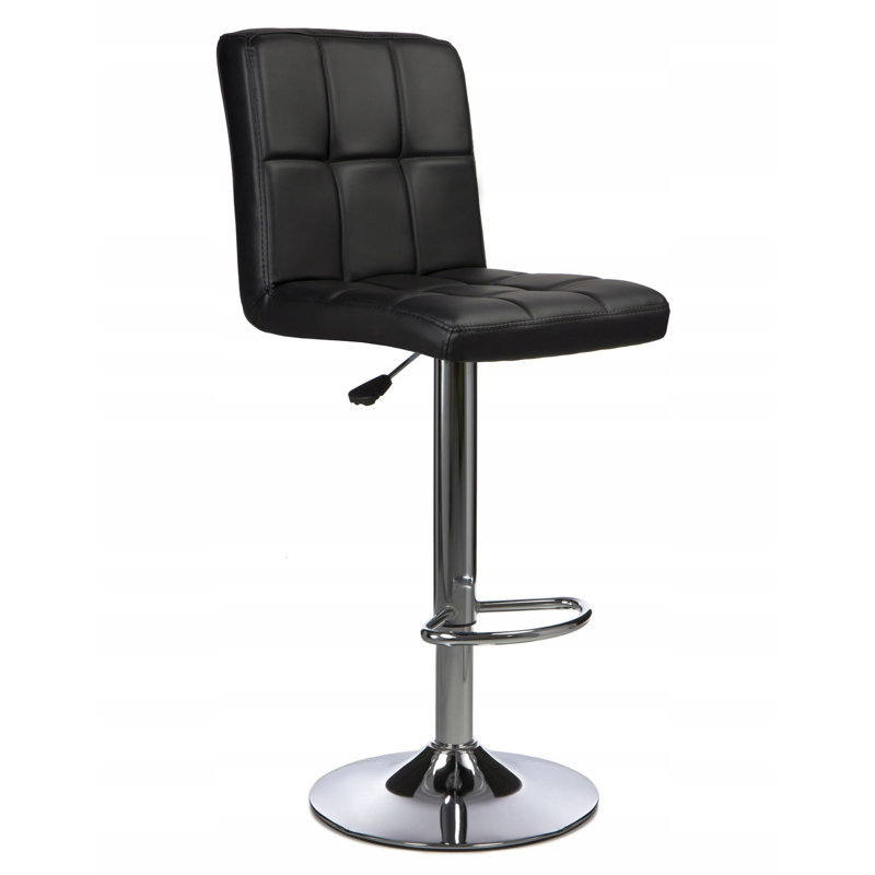 Tabouret pivotant à hauteur réglable, Noir