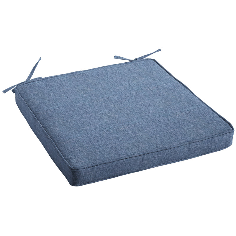 Outdoor Dining Chair Seat Cushion, 20" W x 20" D, Blue