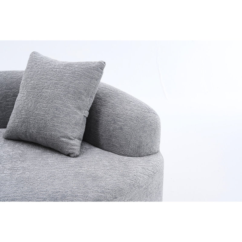 Double profondeur 042, chenille grise, idéal pour les salles de tai-chi, capacité de poids de 400 lb, forme, sièges ergonomiques, touche esthétique, revêtement d'assise en chenille sans effort d'assise, moelleux siège mi-moelleux, oreiller,