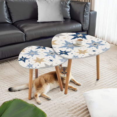 Ensemble de 2 tables basses gigognes Triangle
