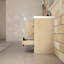 Meuble-lavabo simple 24 po avec plateau en pierre blanc brillant, 1 tiroir, 2 portes, moderne-628504314