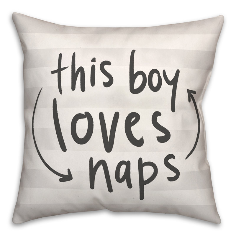  Coussin This Boy Loves Naps, 20 po x 20 po