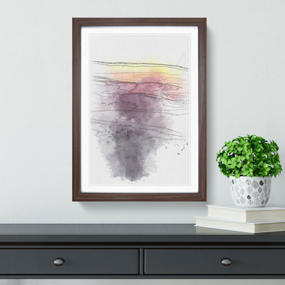 Sun Over A Mountain Range - Single Picture Frame Painting on MDF